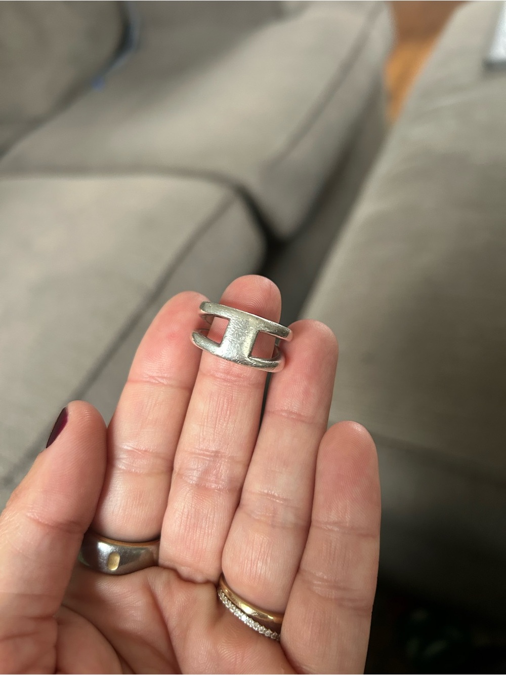 Tiffany & Co. Sculptural Sterling Silver Open Band Ring - VINTAGE!